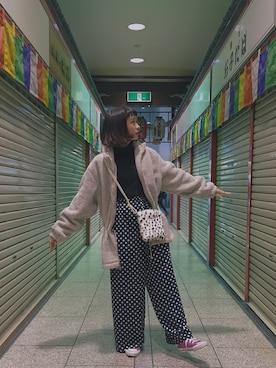 「タートルネック」｜「アイテム（雑誌）」を使った、ちょこびさん（レディース・154cm）の秋コーディネート