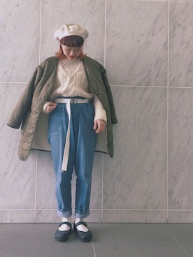 「ちょこびおすすめ」｜「アイテム（ブルゾン）」を使った、ちょこびさん（レディース・154cm）の秋コーディネート