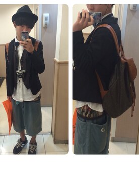 「#ジャケット」｜「アイテム（ジャケット/アウター）」を使った、.さん（メンズ・174cm）の春コーディネート