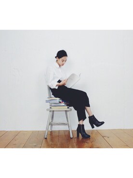 「ohotoro」｜「アイテム（ブーツ）」を使った、ohotoroさん（レディース・164cm）の冬コーディネート