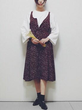 「ohotoro」｜「アイテム（ワンピース/ドレス）」を使った、ohotoroさん（レディース・164cm）の春コーディネート