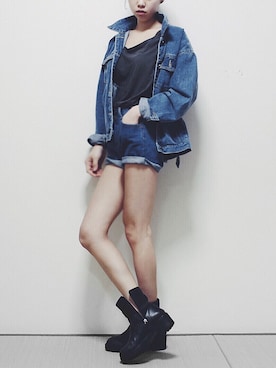 「ohotoro」｜「アイテム（ブーツ）」を使った、ohotoroさん（レディース・164cm）の春コーディネート