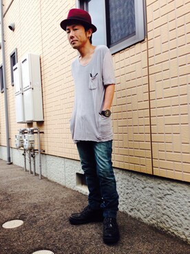 黒烏龍さん（メンズ・161cm）の秋コーディネート