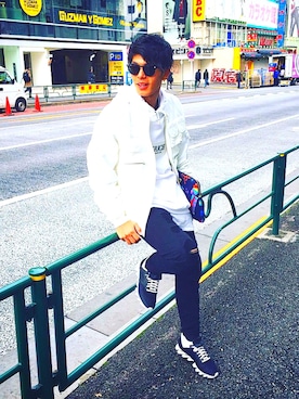 「JOYRICH」｜「アイテム（その他アウター）」を使った、machakiさん（メンズ・176cm）の秋コーディネート