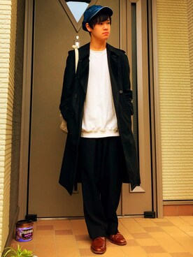 「Yves Saint Laurent（イヴサンローラン）のアイテム（パンツ）」を使った、Sさん（メンズ・173cm）の秋コーディネート