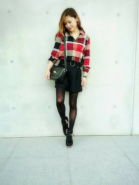 「#チェック」｜MIYUKIさん（レディース・155cm）の秋コーディネート
