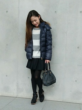 「ブルーレーベル」｜「アイテム（その他アウター）」を使った、MIYUKIさん（レディース・155cm）の秋コーディネート