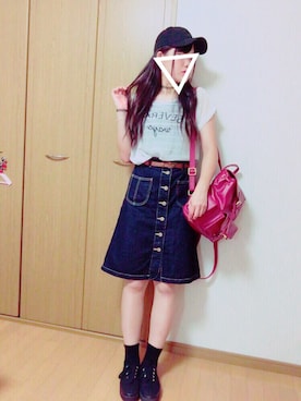 「アイテム（チョーカー）」を使った、momoさん（レディース・165cm・10代）の夏コーディネート