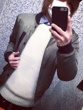 「L.H.P（エルエイチピー）のアイテム（スタジャン）」を使った、HiroFFTHさん（メンズ・164cm）の冬コーディネート