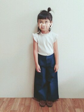 「子供服」｜「アイテム（モカシン/デッキシューズ）」を使った、miririn*さん（キッズ・110cm）の夏コーディネート