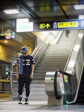 「CREPEMAN」｜DJ Mykal a.k.a.林哲儀さん（メンズ・174cm）の夏コーディネート