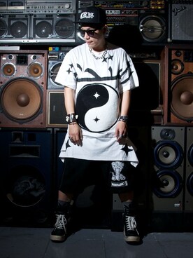 「CREPEMAN」｜DJ Mykal a.k.a.林哲儀さん（メンズ・174cm）の夏コーディネート