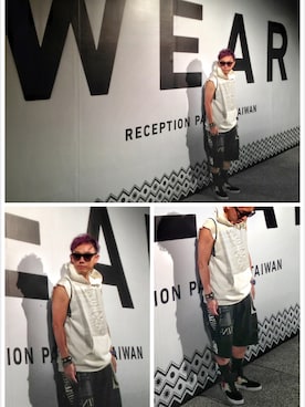 「REMIX（リミックス）のアイテム」を使った、DJ Mykal a.k.a.林哲儀さん（メンズ・174cm）の夏コーディネート