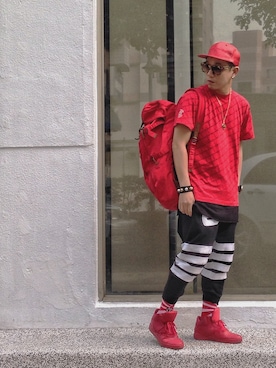 「CLOT（クロット）のアイテム」を使った、DJ Mykal a.k.a.林哲儀さん（メンズ・174cm）の冬コーディネート
