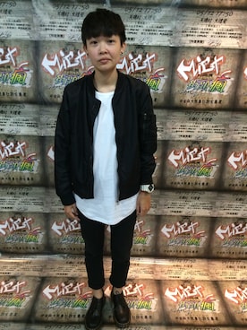 「Dr. Martens（ドクターマーチン）のDr.Martens (ドクターマーチン)/1461 3EYE GIBSON SHOES（その他シューズ）」を使った、Chiahsinさん（メンズ・167cm）の春コーディネート