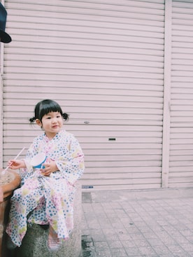 「お祭りコーデ」｜「アイテム（その他）」を使った、𝑀𝐼𝑁さん（キッズ・90cm）の夏コーディネート