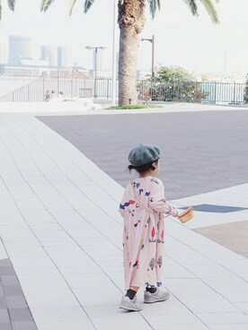 「bobochoses」｜「アイテム（ワンピース/ドレス）」を使った、𝑀𝐼𝑁さん（キッズ・90cm）の秋コーディネート