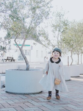 「ミナペルホネン」｜「アイテム（その他）」を使った、𝑀𝐼𝑁さん（キッズ・90cm）の秋コーディネート
