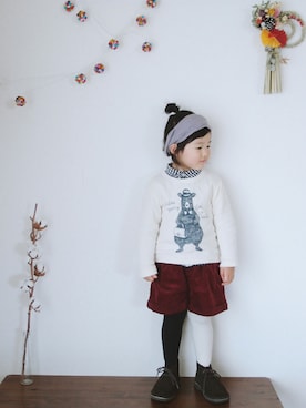 𝑀𝐼𝑁さん（キッズ・90cm）の冬コーディネート