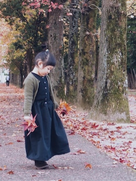 𝑀𝐼𝑁さん（キッズ・100cm）の秋コーディネート