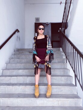 「summer style」｜「アイテム（カバーオール）」を使った、kimberly gloriaさん（レディース・156cm）の冬コーディネート