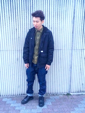 「BEDWIN & THE HEARTBREAKERS」｜「アイテム（ナイロンジャケット）」を使った、MASAHさん（メンズ・172cm）の冬コーディネート