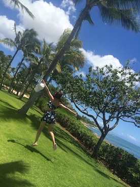 浜田翔子さん(レディース・157cm)の夏コーディネート