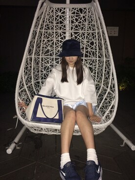 「aliceMcCALL（アリスマッコール）のアイテム」を使った、浜田翔子さん（レディース・157cm）の夏コーディネート