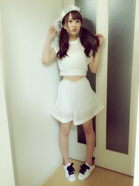 浜田翔子さん(レディース・157cm)の夏コーディネート