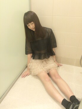 「aliceMcCALL（アリスマッコール）のアイテム」を使った、浜田翔子さん（レディース・157cm）の秋コーディネート