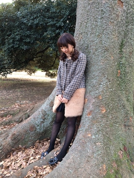 「Language（ランゲージ）のアイテム（ジャケット/アウター）」を使った、浜田翔子さん（レディース・157cm）の秋コーディネート