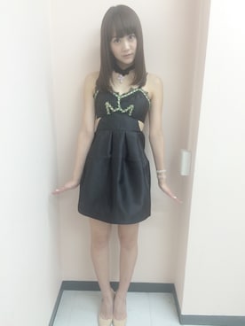 「aliceMcCALL（アリスマッコール）のアイテム」を使った、浜田翔子さん（レディース・157cm）の秋コーディネート