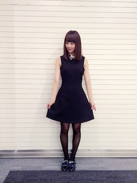 「舞台挨拶」｜浜田翔子さん（レディース・157cm）の冬コーディネート