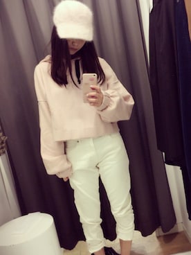 「lilLilly（リルリリー）のアイテム（帽子）」を使った、浜田翔子さん（レディース・157cm）の秋コーディネート