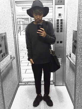 「ハラチ」｜「アイテム（ショルダーバッグ）」を使った、REIさん（メンズ・163cm）の秋コーディネート