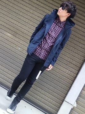 「SUPER FINE（スーパーファイン）のアイテム（その他パンツ）」を使った、TO-Yさん（メンズ・175cm）の春コーディネート