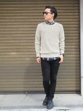 「SUPER FINE（スーパーファイン）のアイテム（その他パンツ）」を使った、TO-Yさん（メンズ・175cm）の春コーディネート