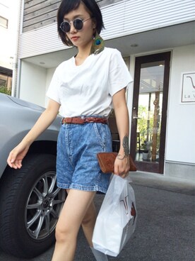 「albert thurston（アルバートサーストン）のアイテム」を使った、▼ucaさん（レディース・158cm）の夏コーディネート
