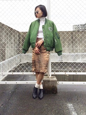 「M.deux（エムドゥ）のアイテム（ニット/セーター）」を使った、▼ucaさん（レディース・158cm）の冬コーディネート