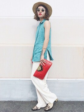 「ViVi（ヴィヴィ）のアイテム」を使った、▼ucaさん（レディース・158cm）の夏コーディネート