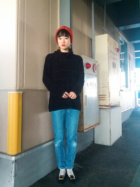 「Yves Saint Laurent（イヴサンローラン）のアイテム（パンプス）」を使った、▼ucaさん（レディース・160cm）の冬コーディネート