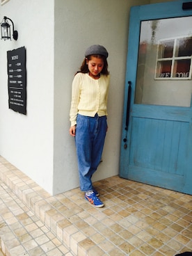 「アイテム（カーディガン/ボレロ）」を使った、saki.さん（レディース・155cm）の夏コーディネート