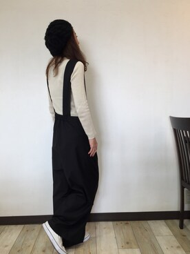 「仕事コーデ」｜「アイテム（オールインワン・サロペット）」を使った、airi0111xxさん（レディース・161cm）の冬コーディネート