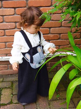 「バルーンスリーブ」｜Lilyさん（キッズ・80cm）の秋コーディネート