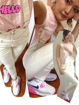 「AIR MAX」｜「アイテム（サロペット/オーバーオール）」を使った、airikuさん（レディース・165cm）の夏コーディネート