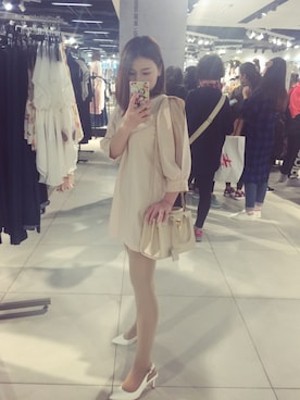 「SNIDEL（スナイデル）のアイテム（チュニック）」を使った、susiさん（レディース・155cm）の春コーディネート
