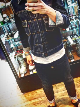 「アイテム（バングル/リストバンド）」を使った、Satoshiさん（メンズ・172cm・10代）の夏コーディネート