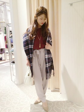 「HVC（エイチブイシー）のアイテム」を使った、HVC大津一里山店さん（レディース・153cm）の秋コーディネート
