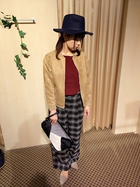 「HVC（エイチブイシー）のアイテム」を使った、HVC大津一里山店さん（レディース・158cm）の秋コーディネート