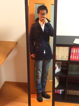 「JOURNAL STANDARD（ジャーナルスタンダード）のアイテム（トレンチコート）」を使った、Hirokiさん（メンズ・170cm）の秋コーディネート